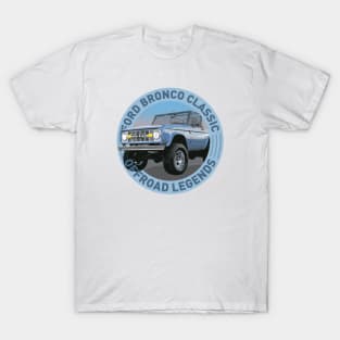 4x4 Offroad Legends: Ford Bronco Classic (light blue) T-Shirt